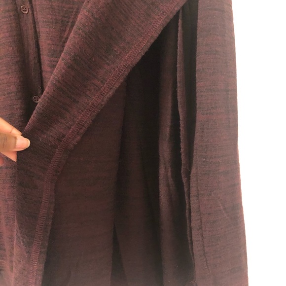 Sweater buttons up the front + opens on both sides - Picture 3 of 4